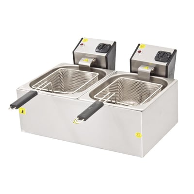 DRN Elektrikli Fritöz, 8+8 Litre, DRNFRTE-88