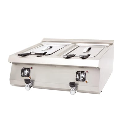DRN Elektrikli Fritöz, Set Üstü, 10+10 Litre, 70×63×30 cm
