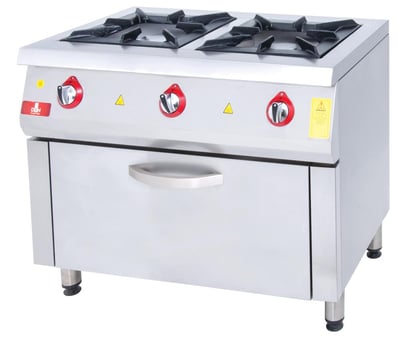DRN Kuzineli Ocak, Doğalgazlı/LPG'li, 2 Ocak 1 Fırın, 100×64×85 cm, DRNKU-1060