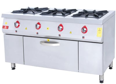 DRN Kuzineli Ocak, Doğalgazlı/LPG'li, 3 Ocak 1 Fırın, 150×64×85 cm, DRNKU-1560