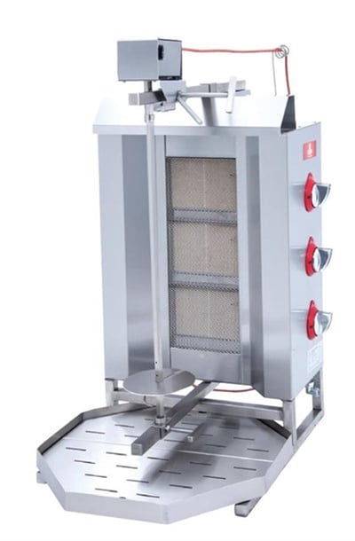 DRN Üstten Motorlu Döner Ocağı, Doğalgazlı/LPG'li, 3 Radyanlı, 55×70×97 cm, DRNDUG-3