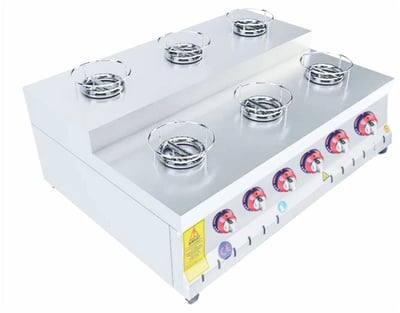 Emeksan 6*1 Künefe Ocağı Tek Yanışlı Basamaklı Künefe Ocağı  6'lı Künefe Ocağı Gazlı Ce Belgeli