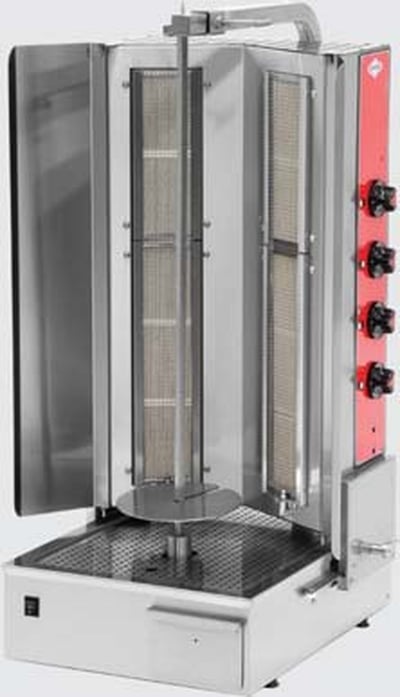 Empero Gazlı Döner Ocağı Alttan Motorlu 4 Isıtıcılı 508x622x1147 mm EMP.DN.152-2R