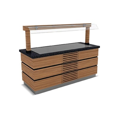 Empero Kapadokya Paslanmaz Soğuk Servis Ünitesi Nefeslikli 2400x900x900/1550 mm KPD.P.SSU.08