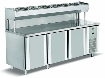 Empero Pizza ve Salata Buzdolabı 3 Kapılı 500 Lt EMP.200.80.01-PSY