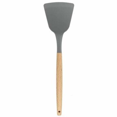 Epinox ASP-12 Silikon Servis Spatulası Ahşap Sap, 31,5 cm