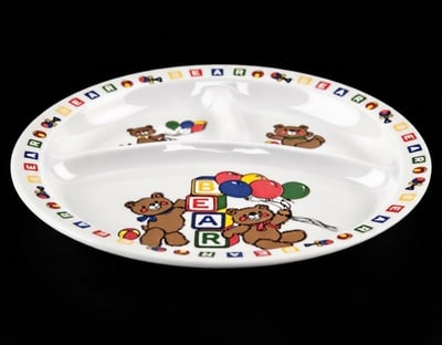 Evren Melamin 21 cm Bölmeli Mama Tabağı