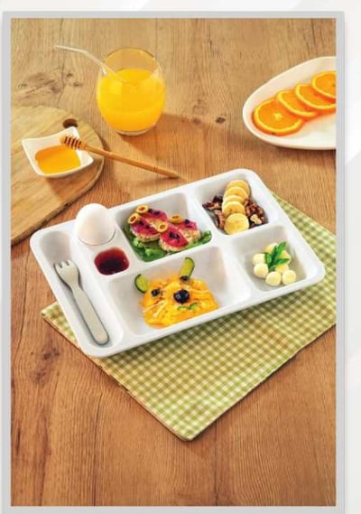 Evren Melamin Yumurtalıklı Bebe Tabldot Tabağı