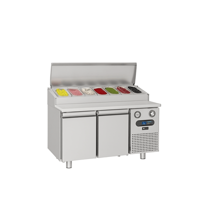 Frenox 140x80x109 cm. 7x1/3 Küvet Kapasiteli,2 Kapılı Make-Up,Pizza Hazırlık Dolabı MPN2-R290