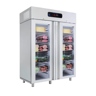 Frenox 144x85x213 cm. 1400 lt. 2 Cam Kapılı,Panel Dik Tip Derin Dondurucu PA-VL14-G-R290