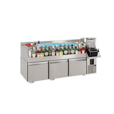 Frenox 160x60x85 cm. 235 lt. Kokteyl Tezgahı CKT3-K-R290