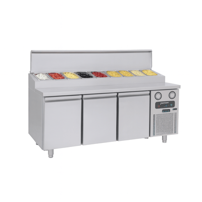 Frenox  186,5x70x97 cm. 11 Adet 1/4x150 Küvet Kapasiteli Make-up,Pizza Hazırlık Dolabı MGA3-04-R290