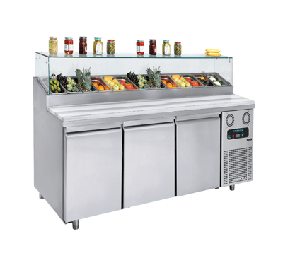 Frenox  223x83x128 cm. 720 lt. Pizza Hazırlık Buzdolabı BMN-223-R290