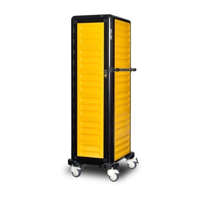 Gastrolley 150 Tekli Servis Tepsi Arabası, 2 Yanı + Arka Kapalı + Kapılı, 57x75x174 cm