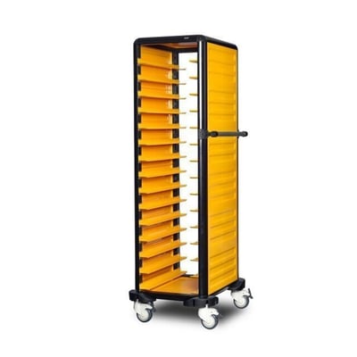 Gastrolley 150 Tekli Servis Tepsi Arabası, 2 Yanı Kapalı, 57x71x174 cm