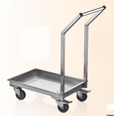 GastroPlast GPHTR-01 Hamur Teknesi Taşıma Arabası 40*60 cm, Kapalı Taban
