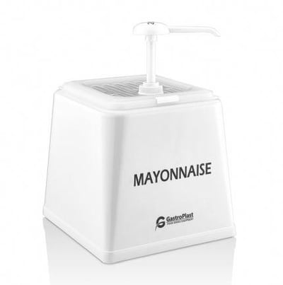 GastroPlast Plastik Mayonez Dispenseri Standlı, 2 L, Şeffaf