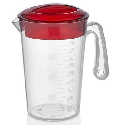 GastroPlast Polikarbonat Kapaklı Sürahi, 2 L, Şeffaf