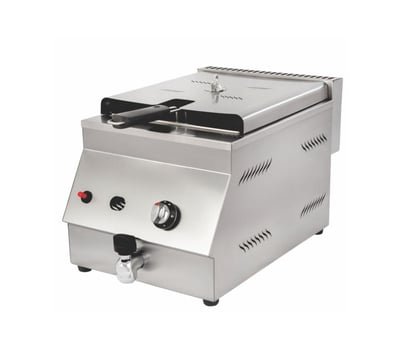 Görkem 8 Litre Tahliye Vanalı Doğalgazlı/Tüplü Ce Belgeli Fritöz, Set Üstü 