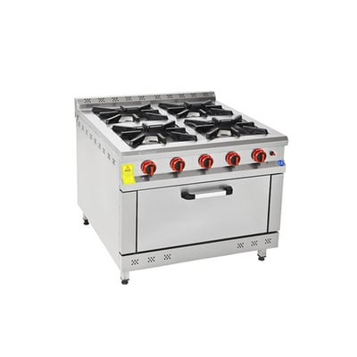 Himaksan 4 Lü Kuzine 4 Ocak 1 Fırın 100*100*85 Gazlı Ce Belgeli