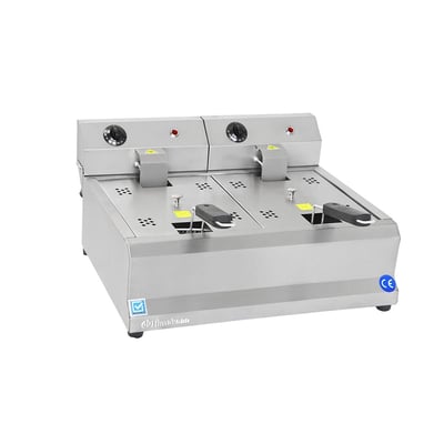 Himaksan 5+5  Litre Ekonomik Büfe Tipi Fritöz Elektrikli, Çift Hazneli