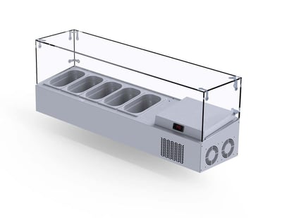 İceinox VTS 132 GL Set Üstü Saladbar 5 GN 1/4 -150