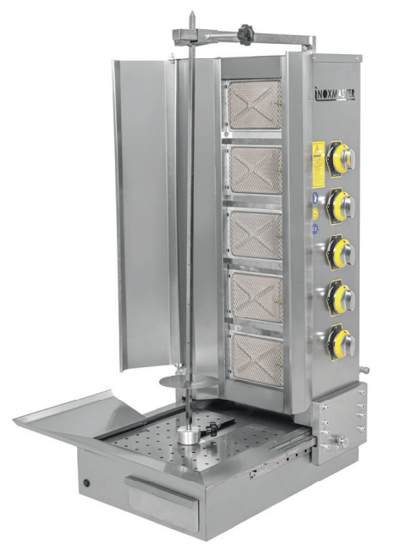 İnoxmaster 5'li Motorlu Döner Ocağı, Doğalgazlı / LPG, 50X65X110 cm