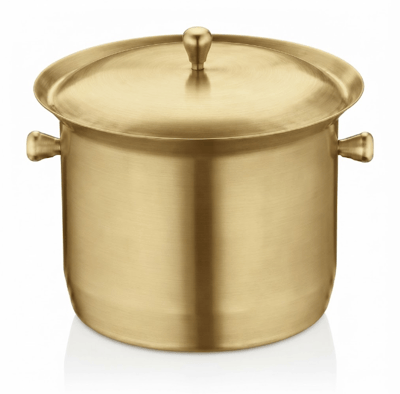 Kitchen Mall Skoçlu Buz Kovası (Kapaklı/İzoleli) PVD Gold KM448