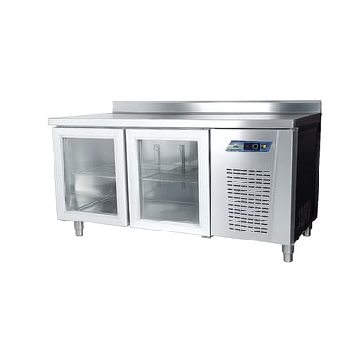 Ndustrio  Tezgah Tip 2 Cam Kapılı Snack Yüksek Buzdolabı Kahve Çekmeceli TPS-62-H-CD