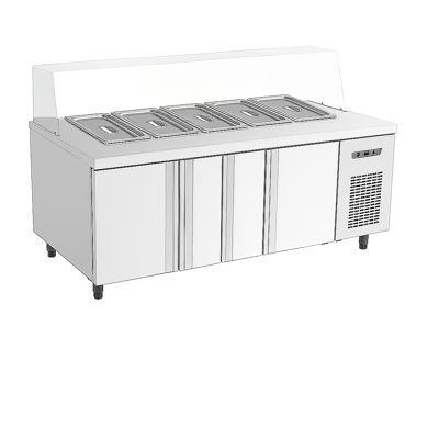 Ndustrio Tezgah Tipi,4 Kapılı Saladbar  TPG-74 SALAD BAR
