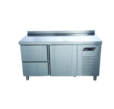 Ndustrio TPS-62-2D Tezgah Tip Snack Buzdolabı, 2 Çekmeceli, 1 Kapılı