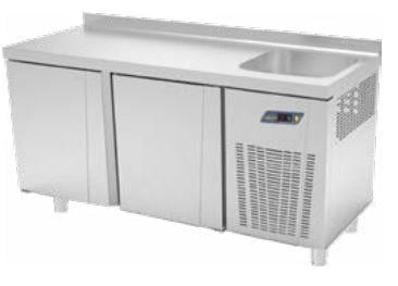 Ndustrio TPS-62 SINK 2 Kapılı Snack Tip Evyeli Buzdolabı