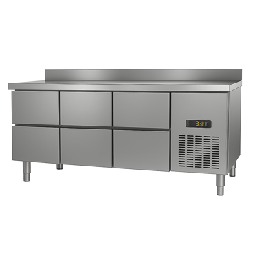 Ndustrio TPS-63-6D Tezgah Tip Snack Buzdolabı, 6 Çekmeceli