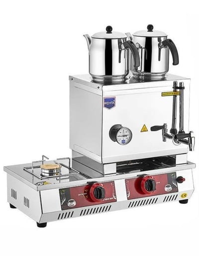 Remta 24 Lt. 30 Model Çift Demlikli Gazlı+Elektrikli ve CE Çay Ocağı N11(E)