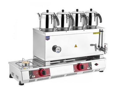 Remta 43 Lt. 85 Model Dört Demlikli Gazlı+Elektrikli Çay Ocağı N14(E)