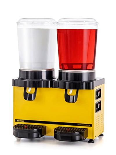 Samixir M10 Twin Panoramik Soğuk İçecek Dispenseri, 10+10 L, Sarı