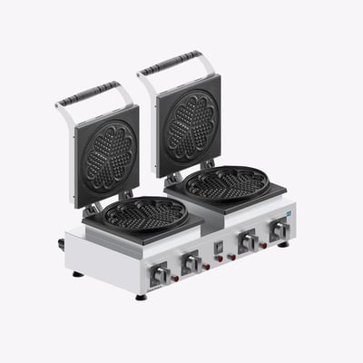 Seamac Büyük Çiçek Model Çiftli Waffle Makinesi 