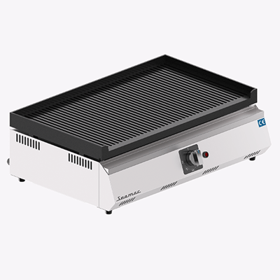 Seamac Elektrikli Döküm Izgara 70 cm, Oluklu Yüzey