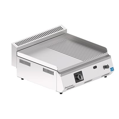 Seamac Elektrikli Playt Izgara 50 cm, Yarı Oluklu Yüzey
