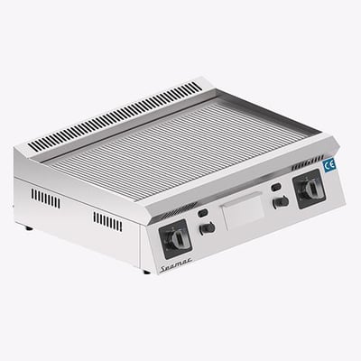 Seamac Özel Seri Doğalgazlı/Tüplü Playt Izgara 70 cm, Oluklu Yüzey