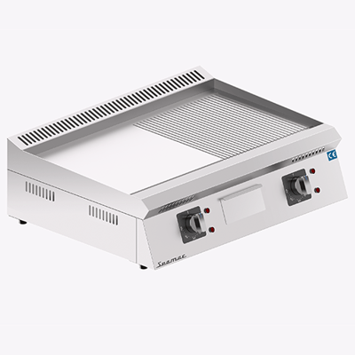 Seamac Özel Seri Elektrikli Playt Izgara 70 cm, Yarı Oluklu Yüzey