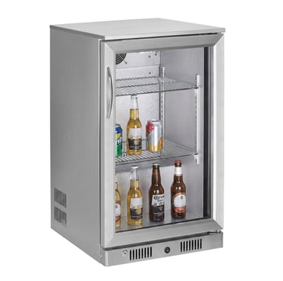 Şenox SBC-150 Bar Tipi Şişe Soğutucu Dolap, Tek Kapılı, 138 Litre, Krom