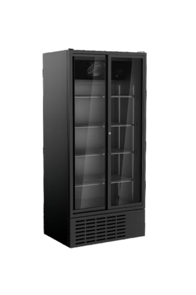 Senox SDS-1010 DC 2 CF Kanopisiz Sürgülü Kapı, Dik Tip Şişe Soğutucu Dolap, 2 Kapılı, 903/816 Litre, Siyah
