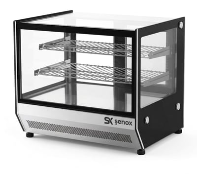 Senox Set Üstü Sıcak Teşhir Dolabı, Panaromik Cam, 75 cm