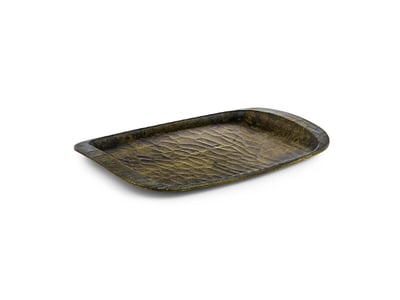 Tria Hibrit Ahşap Rölyefli Çay Servis Tepsisi 25*35 cm