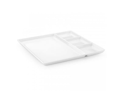 Tria Porelin Dört Gözlü Kahvaltı Tabldotu 30*30 cm