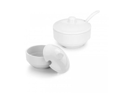 Tria Porelin Kapaklı Kaşıklı Biberlik 8 cm