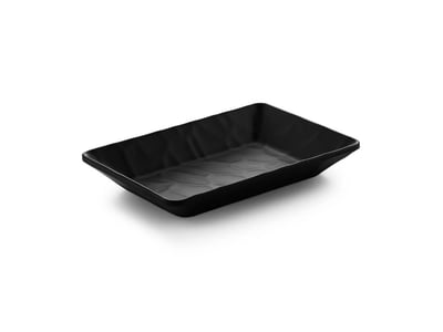Tria Porelin Rölyefli Seri Köşeli Kayık Tabak 14*10 cm