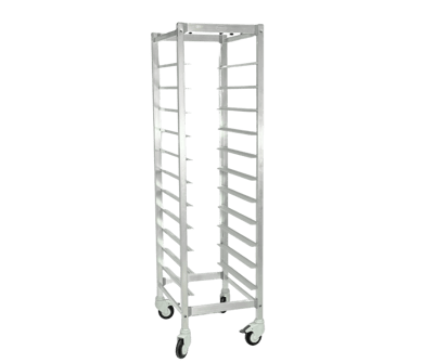 Tribeca 40x60 cm'lik tepsiler için pastane tepsi arabası - 18 raflı, demonte, 420x680x1770 mm