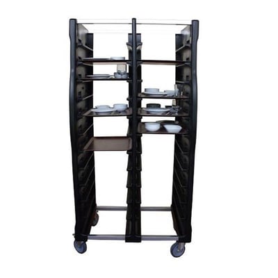 Tribeca Tepsi Taşıma Arabası, 37x53 cm Servis Tepsisi İçin, Çiftli, 870x690x1760 mm